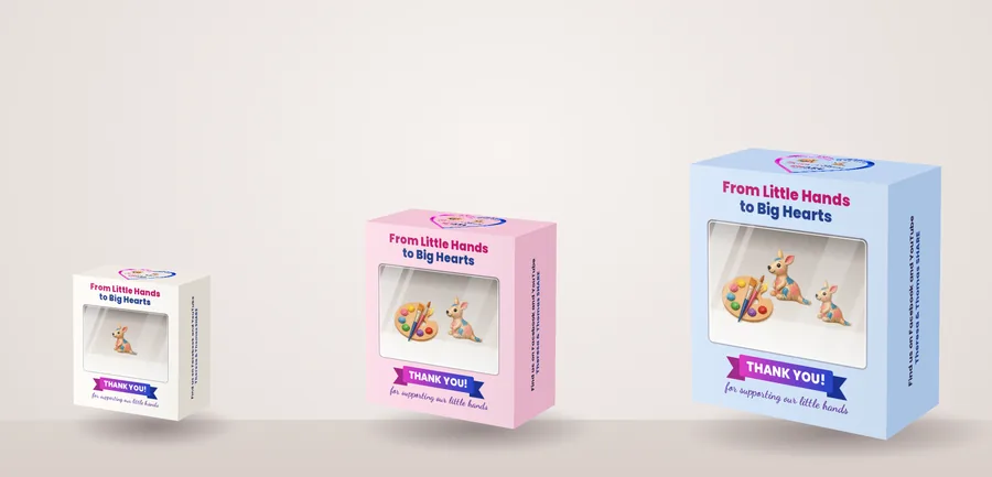 Gift boxes with clear windows